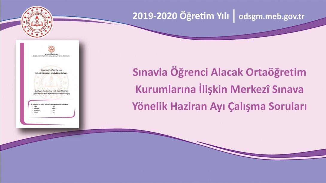 Ölçme, Değerlendirme ve Sınav Hizmetleri Genel Müdürlüğünce 
