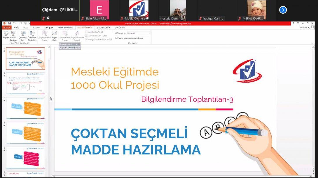 Mesleki Eğitimde 1000 Okul Projesi Bilgilendirme Toplantılarının 3. basamağı Köyceğiz, Marmaris, Milas ilçeleriyle sona erdi.